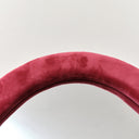 Red Oval Velvet Framed Wall Mirror 50cm x 70cm