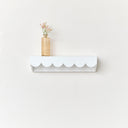 White Scalloped Wall Storage Shelf - 40cm