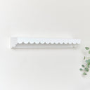 White Scalloped Wall Storage Shelf - 90cm