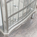 Silver Mirrored Chest of Drawers &amp; Pair of 3 Drawer Bedside Tables - Tiffany Range