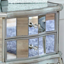 Bedroom Furniture, Silver Mirrored Chest of Drawers &amp; Pair of Bedside Tables - Tiffany Range