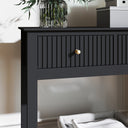 Black 2 Drawer Console / Dressing Table - Hales Black Range