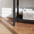 Black 2 Drawer Console / Dressing Table - Hales Black Range