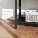 Black 2 Drawer Console / Dressing Table - Hales Black Range