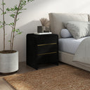 Black 3 Drawer Bedside Tables - Meridian Black Range