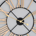 Black and Gold Large Skeleton Wall Clock