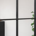 Black Arched Window Wall Mirror - 100cm x 70cm