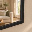 Black Arched Window Wall Mirror - 100cm x 70cm