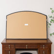 Black Arched Window Wall Mirror - 100cm x 70cm