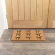 Black Bow Detail PVC Backed Coir Doormat 60cm x 40cm