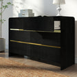 Black Chest of Drawers - Meridian Black Range