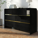 Black Chest of Drawers - Meridian Black Range