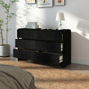 Black Chest of Drawers - Meridian Black Range