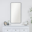 Black Curved Framed Wall Mirror 100cm x 50cm