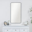 Black Curved Framed Wall Mirror 100cm x 50cm