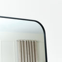 Black Curved Square Arched Overmantle Mirror 100cm x 100cm