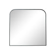 Black Curved Square Arched Overmantle Mirror 100cm x 100cm