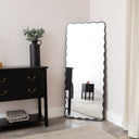 Black Full Length Wavy Mirror - 70cm x 165cm