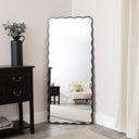 Black Full Length Wavy Mirror - 70cm x 165cm