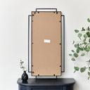 Black Geometric Matt Wall Mirror 94cm x 48cm