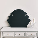 Black Glass Art Deco Arch Fan Wall Mirror 80cm x 60cm