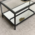 Black Glass &amp; Mirrored Coffee Table