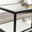Black Glass &amp; Mirrored Coffee Table