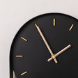 Black &amp; Gold Pendulum Metal Analogue Wall Clock - 20cm x 55cm