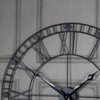 Large Black Iron Skeleton Wall Clock 88cm x 88cm