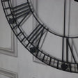 Large Black Iron Skeleton Wall Clock 88cm x 88cm