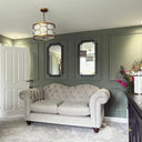 Black Geometric Matt Wall Mirror 94cm x 48cm