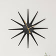 Black Metal Starburst Detail Wall Clock - 60cm x 60cm