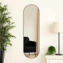 Black Oval Wall Mirror 50cm x 150cm
