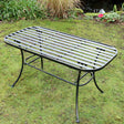 Black Painted Garden Table 100cm X 50cm