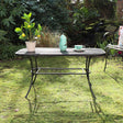 Black Painted Garden Table 100cm X 50cm