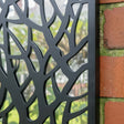 Black Tree Detail Garden Wall Mirror - 90cm x 50cm