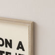 Black &amp; White 'Hang On A Minute Let Me Over Think This' Wooden Framed Wall Art Print - 40cm x 30cm