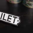 Black &amp; White Metal Toilet Plaque