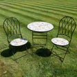 Black & White Mosaic Garden Table & Chairs Set