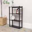 Black Wooden Bobble Framed 3 Tier Shelf