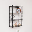 Black Wooden Bobble Framed 3 Tier Shelf