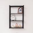 Black Wooden Bobble Framed 3 Tier Shelf