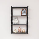 Black Wooden Bobble Framed 3 Tier Shelf
