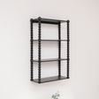 Black Wooden Bobble Framed 3 Tier Shelf