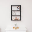 Black Wooden Bobble Framed 3 Tier Shelf