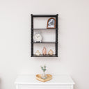 Black Wooden Bobble Framed 3 Tier Shelf