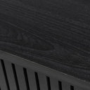 Black Wooden Slatted 2 Door Sliding Sideboard