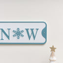 Blue &amp; White Let It Snow Decorative Christmas Sign