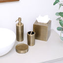 Brass Gold Textured Metal Soap Dispenser