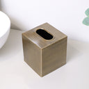 Brass Gold Textured Metal Tissue Box Holder